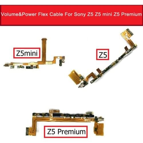 Power&Volume Button Flex Cable For Sony Xperia Z5 E6653/Z5Mini Compact E5803 E5823/Z5 Premium E6833 Shutter&Vibrators Flex Parts