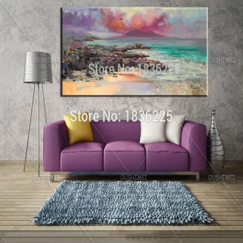 Artist Create New Painting Handmade High Quality Sky Oil Painting On Canvas Wholesale Unique Sea Abstract Landscape Paintings