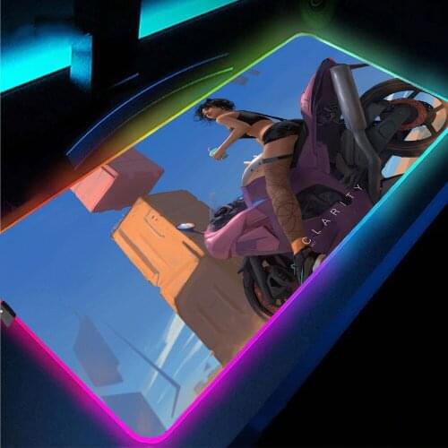 Cool Pink Girl Anime Mouse Pad Xxl PC Gamer Rgb Office Mouse Table Mat Gamer Cabinet Computer Table Carpet Laptop Gaming Pads