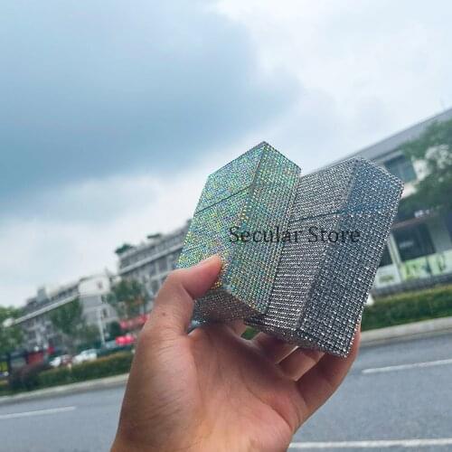 Hold 20 Cigarettes Fashion Individuality Color Cigarette 1PC Case Holder Cover Shining Cigarettes Tobacco Box Gift for Women