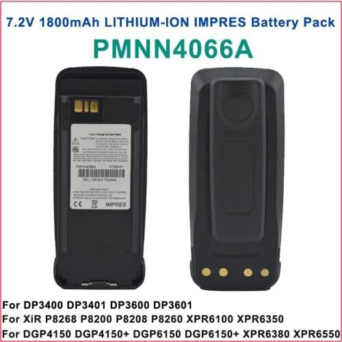 PMNN4066A MOTOTRBO IMPRES LITHIUMION 1800mah Battery For Motorola MOTOTRBO DP3400 DP3600 XPR6550 DGP6150 XiR P8268 P8200 DGP6150
