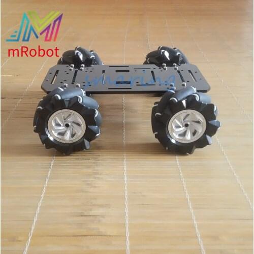 Mcnamm Wheel Car Chassis With Omnidirectional Mobile Smart Car for Arduino Four-wheel Drive Car