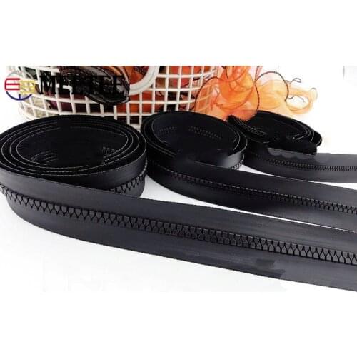 Meetee 2M 3# 5# 8# Resin Waterproof Zipper Code Loading Coil Zips for Jackets Tent Windproof Zip Repair DIY Garment Sew Zipper