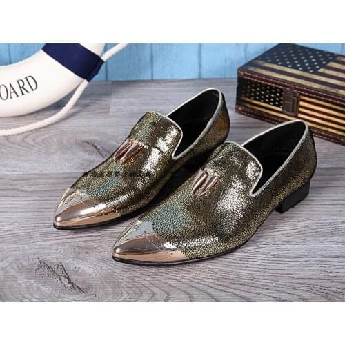 Fashion Mens formal Pointed Toe Shoes leather oxford Loafers Shoes For Men Dressing Wedding Party Shoes Zapatos De Hombre