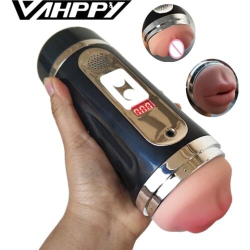 Man Count Dual Hole Vibrator Male Masturbator Cup Artificial Vagina Real Pocket Pussy Deep Throat Sucking Oral Sex Toys for Men