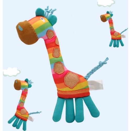 Soft Rattle Lovely Shape Sound Effect Design 0-1 Years Old Baby Animal Handbell Toy for Newborn