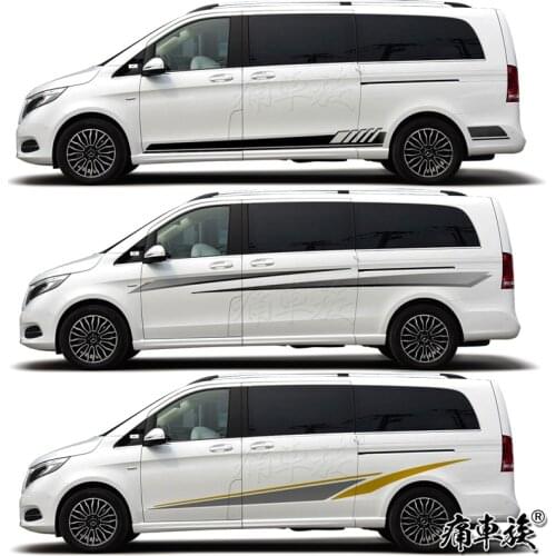 Car sticker FOR V260L MPV Vito body appearance waist line color bar decoration modification