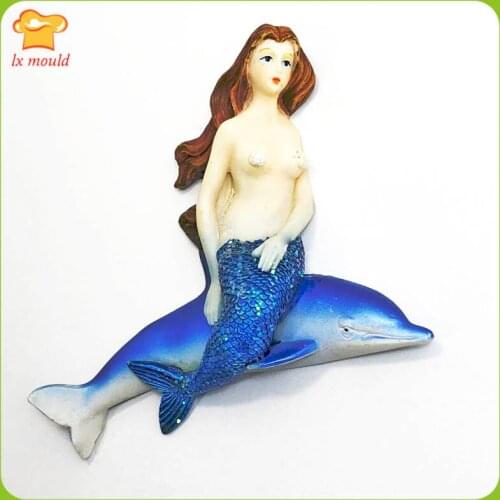 New Mermaid & Dolphin Silicone Mould DIY Chocolate Soap Fudge Molds