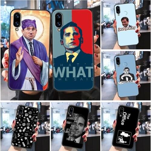 The Office Michael Scott Phone case For Huawei P Mate P10 P20 P30 P40 10 20 Smart Z Pro Lite 2019 Frosted black painting funda