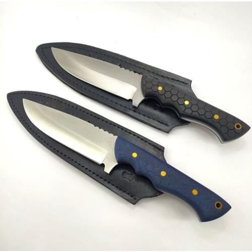 Flat Thick Hunting Camping Knife Tactical Survival Knives Outdoor Stainless Steel Fixed Knife Self-Defense 2021