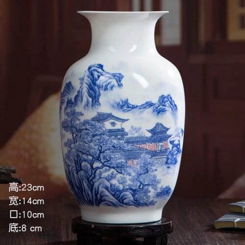 Jingdezhen Fine Ceramics Vase Arrangement Flower Home Decoration Living Room Wine Cabinet Arrangement Crafts