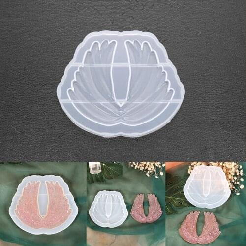DIY Crystal Epoxy Silicone Mould New Feather Wing Mould Mirror Surface Making Set Up Handmade Home Furnishing Accessories