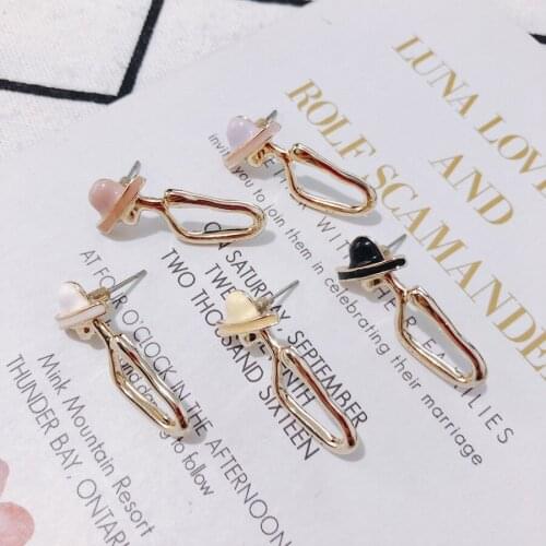 4 pieces/batch of oil dripping alloy portrait earrings earrings made of hanging accessories accessories materials Other