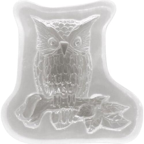 Silicone Mold Owl Animal DIY Jewelry Making Handmade UV Epoxy Resin Mirror Standing Decoration Home Crafts