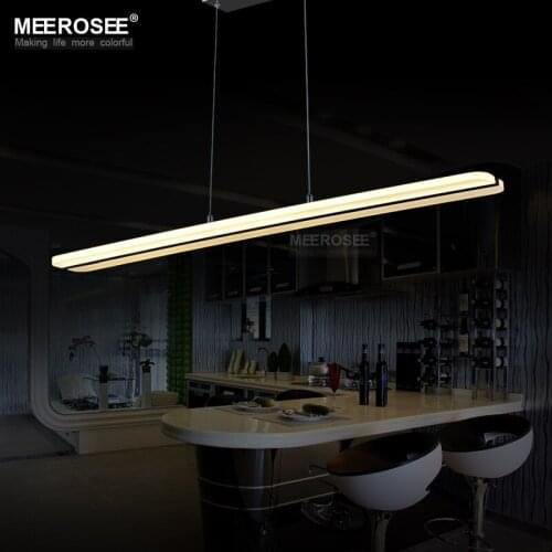 Modern LED Chandelier Lighting Fitting Rectangle Acrylic LED Strip Lustres For Dining Restaurant lamparas Home Decoration Lamp