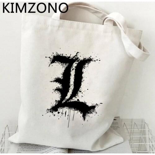 Death Note shopping bag tote cotton shopping handbag bolsa eco bag tote ecobag bolsa compra cabas