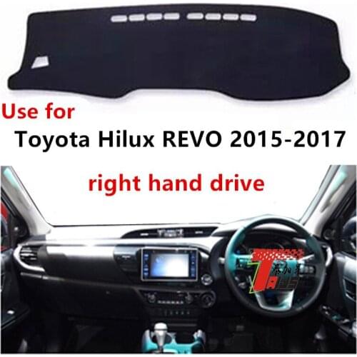 TAIJS Right Hand Drive Classic Style Car Dashboard Cover Protective Mat Fit For TOYOTA HILUX REVO 2015-2017