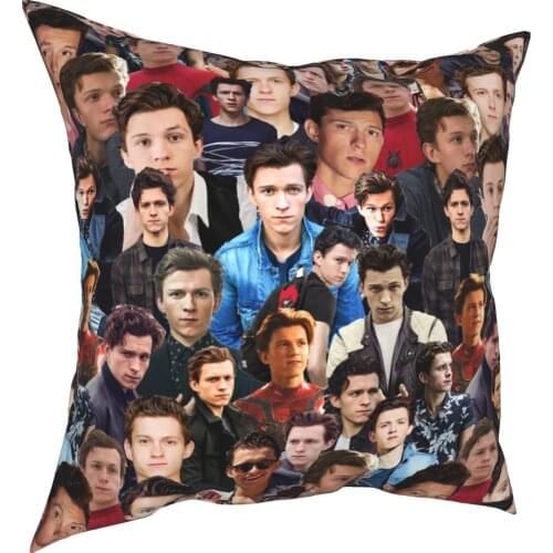 Tom Holland Collage Actor Pillowcase Soft Polyester Cushion Cover Decoration Throw Pillow Case Cover Home Dropshipping 18