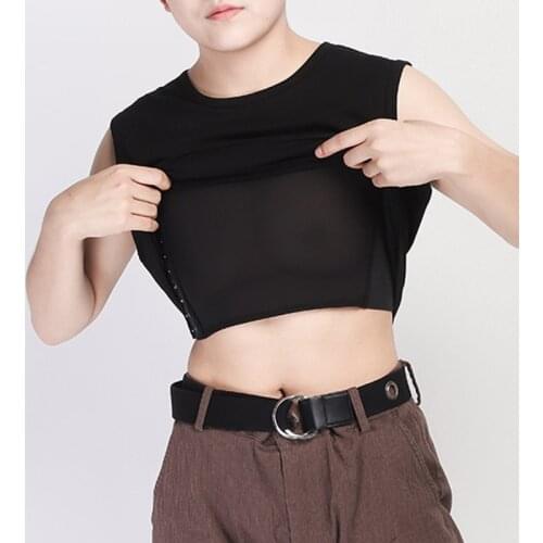 Upgraded Chest Binder Cotton Loose Vest Tank Tops for Tomboy Lesbian Chest Binder Top Transgender Breast Binder Trans Undershirt