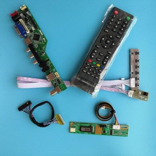 USB VGA AV AUDIO LCD LED TV 1 CCFL lamps cable Controller Board DIY kit For 15.6" LTN156AT01 1366*768 screen monitor