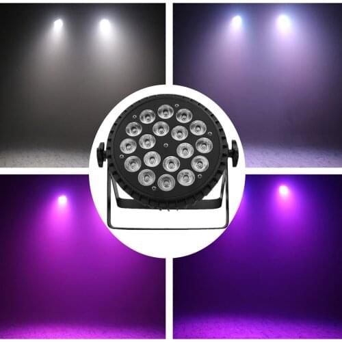 High-quality aluminum LED panel light 18X18W 4 in 1 6 in 1 Par light DMX512 control, stage light used in bar disco light place