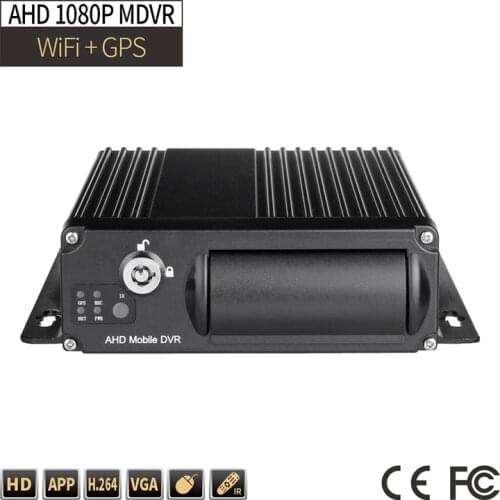 WIFI+GPS,4CH 1080P Truck DVR Security Support Iphone/Andriod 24H Remote Monitor in Realtime,GPS Track,256G Loop Video for Bus