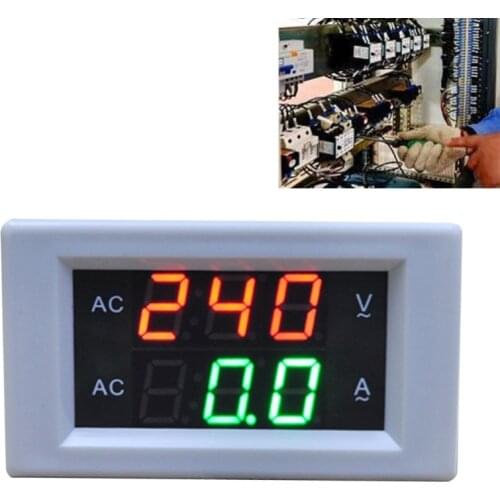 YB4835VA—500V/50A Digital Display AC Voltmeter Ammeter Panel Amp Device Volt Voltage Current Meter Voltage Measurement Tool T3EC