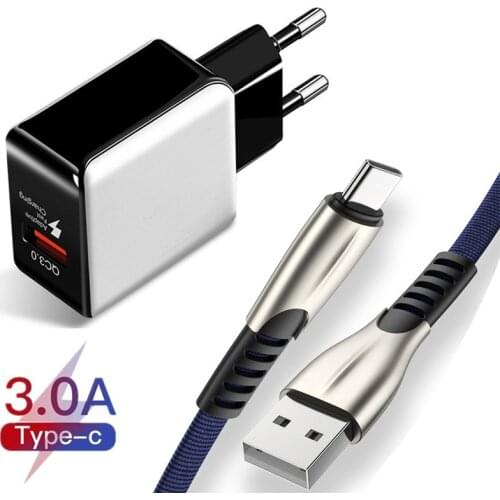 QC 3.0 Fast Charge Charger 5A Type C Cable For Samsung A50 A70 A20 Huawei P20 lite P30 Mate 10 Honor 20 Pro Super Charge Cable