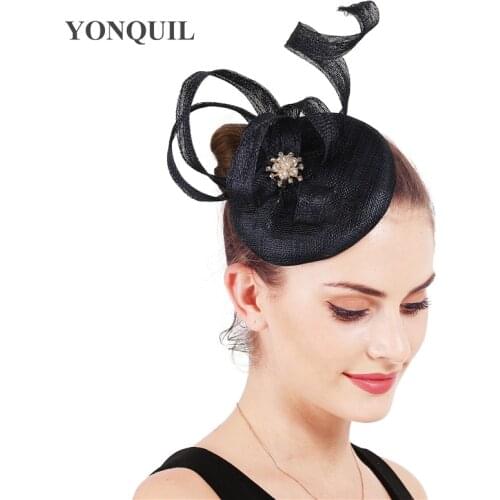 Elegant Bride Wedding Fascinator Hats With Hoops Decor Marriage Hair Accessories Women Fashion Headpiece Nice Chapeau Cap Chic