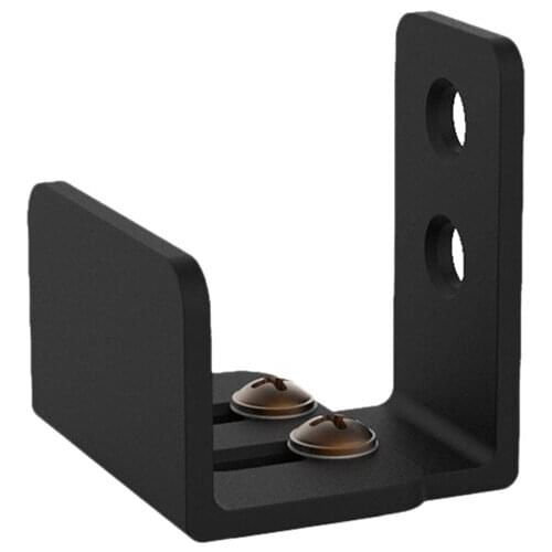 1Pcs Simple Design Wall Mounted Sliding Barn Door Bottom Floor Guide with Adjustable Bracket Black