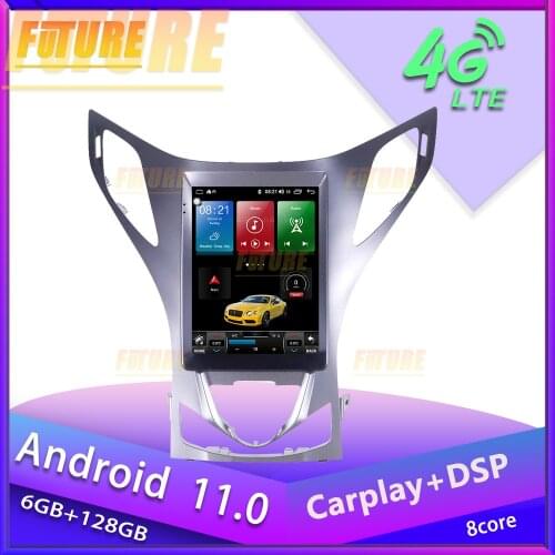 128G Android 11.0 For Hyundai Azera 2011 2012 Android Car Radio Stereo Multimedia Player GPS Navigation Touch Screen Head Unit