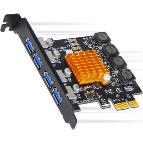 4 Port USB 3.0 PCI Express Card USB 3.0 PCI-E Expansion Card Adapter PCIE USB 3.0 HUB Controller Cards USB3.0 PCIE Extender Card