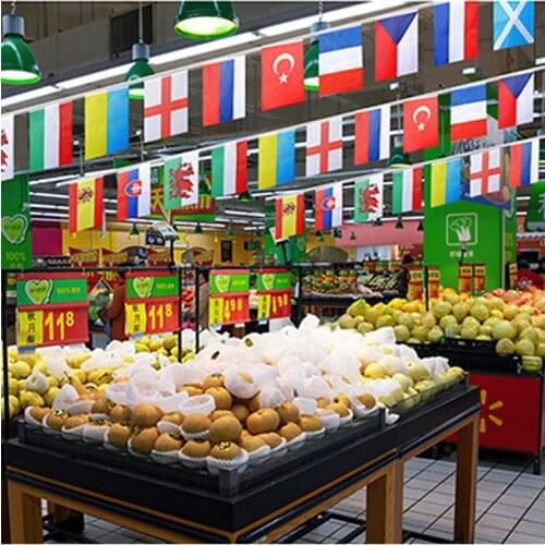 9Meters 1 string Hanging Flag Football Soccer 24 Team National Flag Country World Banner Bunting Europe Countries Flag Euro Cup