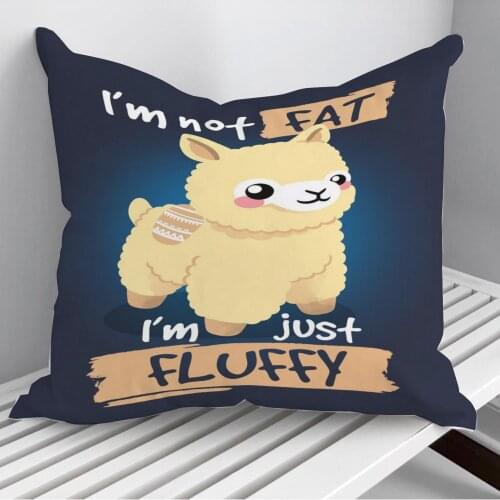 Alpaca just fluffy Throw Pillows Cushion Cover On Sofa Home Decor 45*45cm 40*40cm Gift Pillowcase Cojines Dropshipping