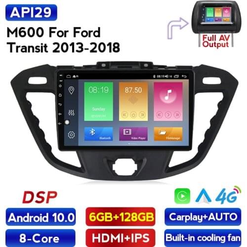 Android 10 RDS DSP For Ford Transit Custom 2013 2014 2015 2016 2017 2018 Car Radio DVD Video Player GPS Navigation Audio Stereo