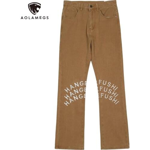 Мужские модные джинсы Aolamegs China At AliExpress