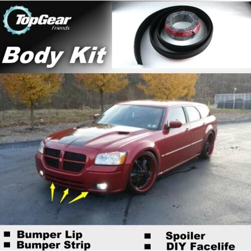 Bumper Lip Deflector Lips For Dodge Magnum 2004~2008 Front Spoiler Skirt For TopGear Friends Car View Tuning / Body Kit / Strip