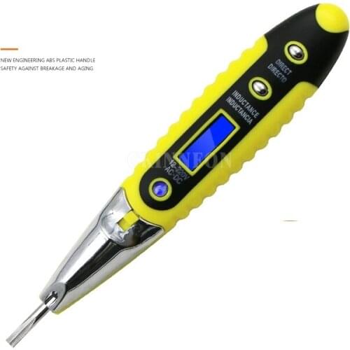 DHL 50 PCS Multi-Function Digital Induction Test Pencil Screwdriver Electrical Tester With LED Light Power Tools AC DC