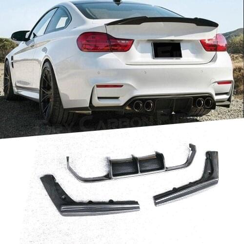 ABS Material Rear Bumper Diffuser Splitters for BMW 3 4 Serises F80 M3 F82 F83 M4 2014-2019 V Style Car Decoration Spoiler