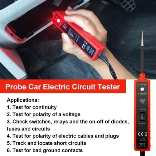 EM285 Automotive Circuit Tester Probe Kit Probe Car Electric Circuit Tester 6-24V DC Automotive Electric System