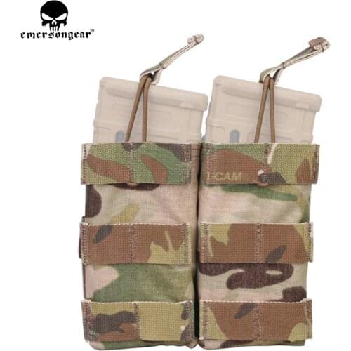 EMERSONGEAR Double Open Top 5.56 Mag Pouch Tactical Modular Molle Magazine Pouch For Tactical Hunting Multicam Pouch EM6354