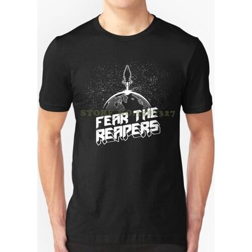 Brand Cotton Men Clothing Male Slim Fit T Shirt Mass Effect Inspired " Fear The Reapers " Mens T-shirt