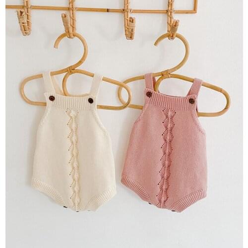Newborn Baby Romper Knitted Baby Clothes Sleeveless New Arrival Baby Girl Romper Clothes Autumn Infant Toddler Jumpsuit Overalls