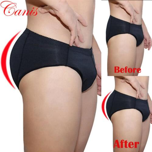 Mens Padded Underwear Lifting Butt Mens Underwear Panties Strengthening Sexy Highlights Front + Back Hips Removable Push Cup