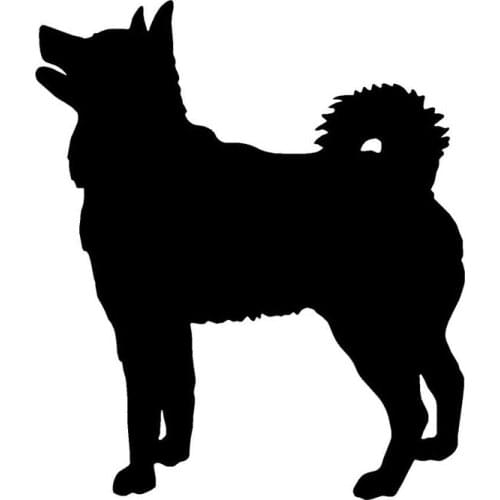 10.9*12.7CM Elkhound Dog Cute Cartoon Car Decal Sticker Animal Car Styling Window Decoration Accessories C6-0606