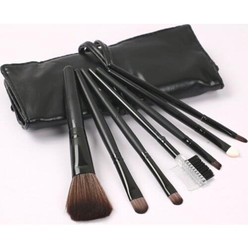 Professional 7 PCS Makeup Brushes Set Tools Make-up Toiletry Kit Wool Brand Make Up Brush Set Case Cosmetic Foundation Brush