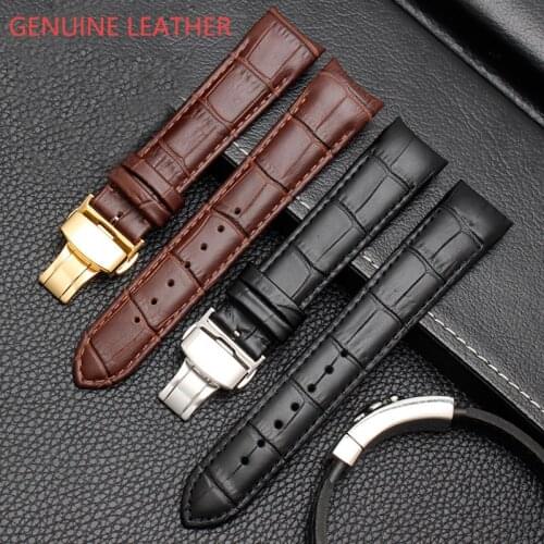 Arc interface Calf Genuine Leather Watch band 18mm 19mm 20mm 21mm 22mm 23mm 24mm Suitable for Tissot Seiko Omega Watch Strap