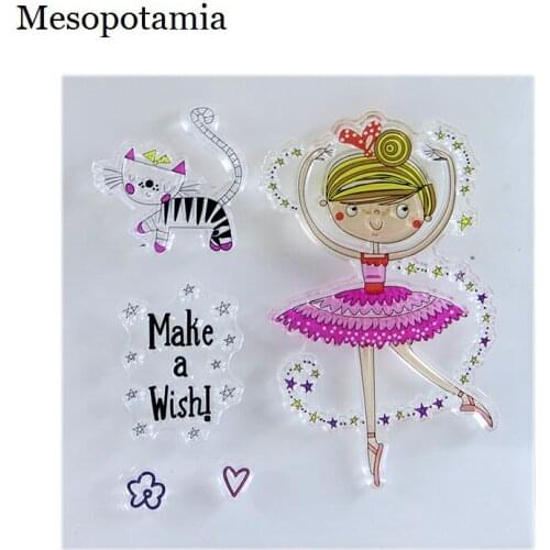 DIY Scrapbooking Stamp Seal Ballet Dance Girl Transparent Clear Stamp Silicone Seals Card Making Decorative Art Crafts Sewing