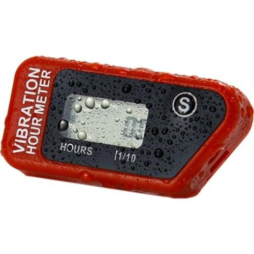 Resettable LCD Wireless Vibration Hour Meter Free shipping For chainsaw pit bike dirt bike lawn mower snowmobile ATV marine