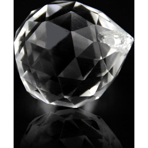 20MM/30MM/40MM 1 Piece k9 Prism Glass Lamp Hanging Ball Glass Faceted Ball Chandelier Trimmings Suspension for Door Curtains